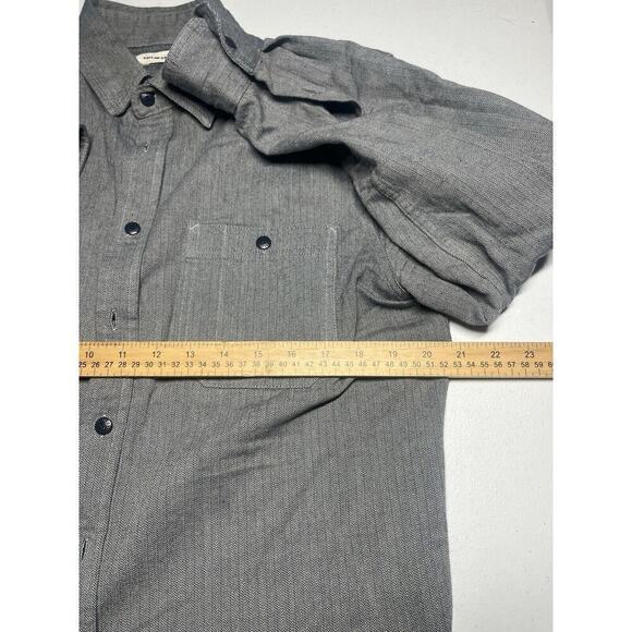 Taylor Stitch Gray Mid Weight Utility Casual Button Down Shirt Flannel Mens 40 - Picture 3 of 6